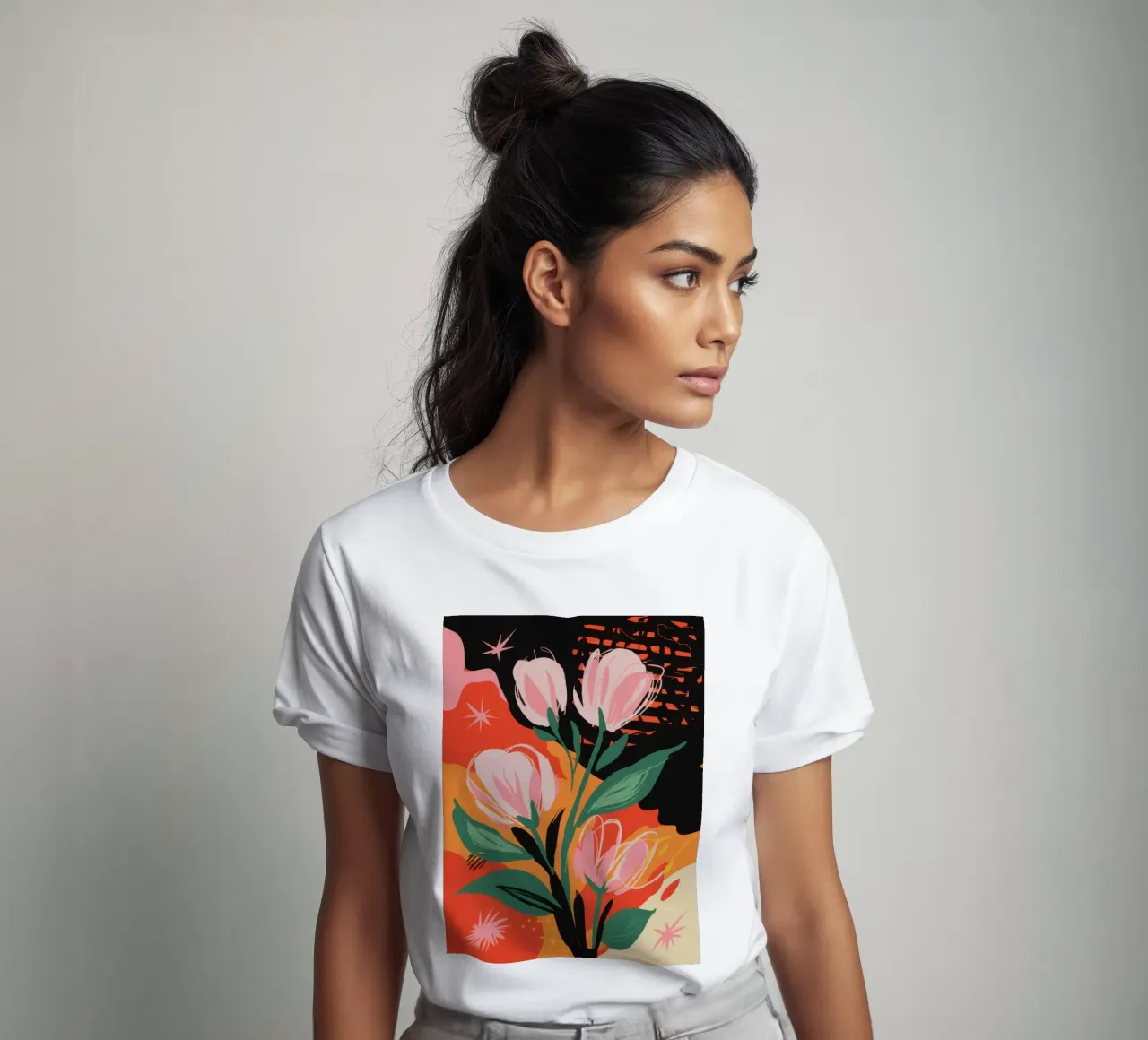 Zachte bloesems in de schemering t-shirt van Rain Balance