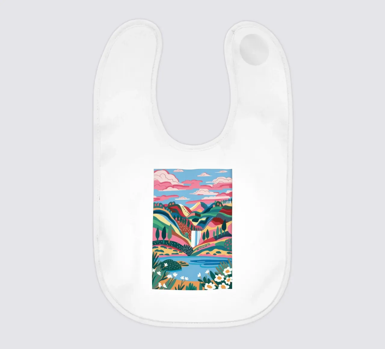 Cascate nascoste dall'arcobaleno bavaglino da Dream Gesso