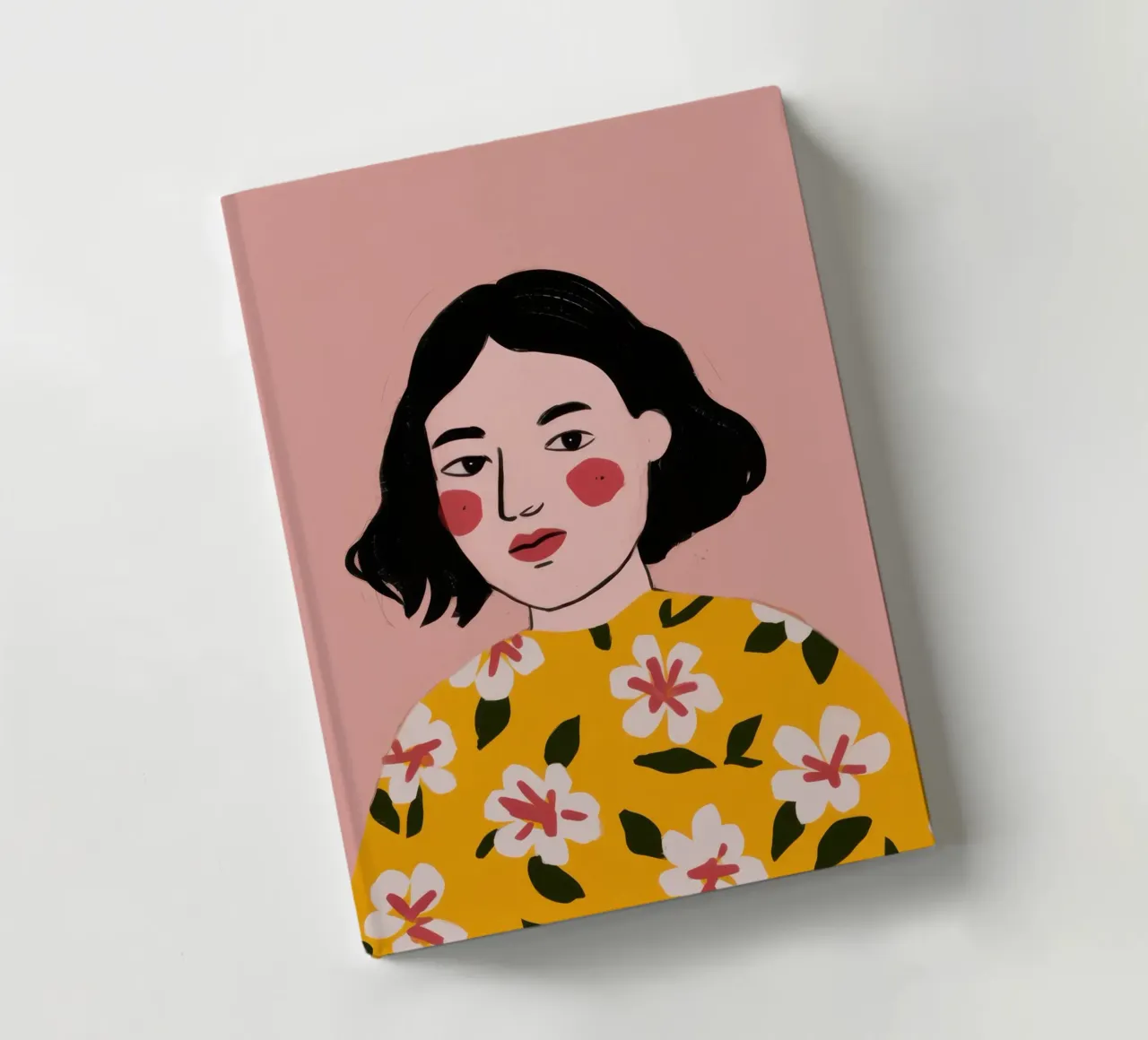 Sunny Floral Visage notebook by Monuments Fire