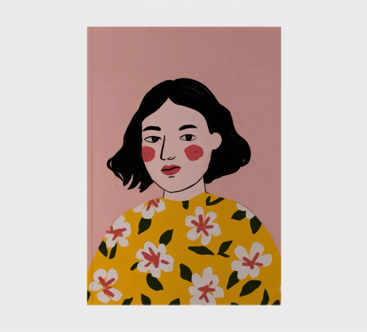 Sunny Floral Visage notebook by Monuments Fire