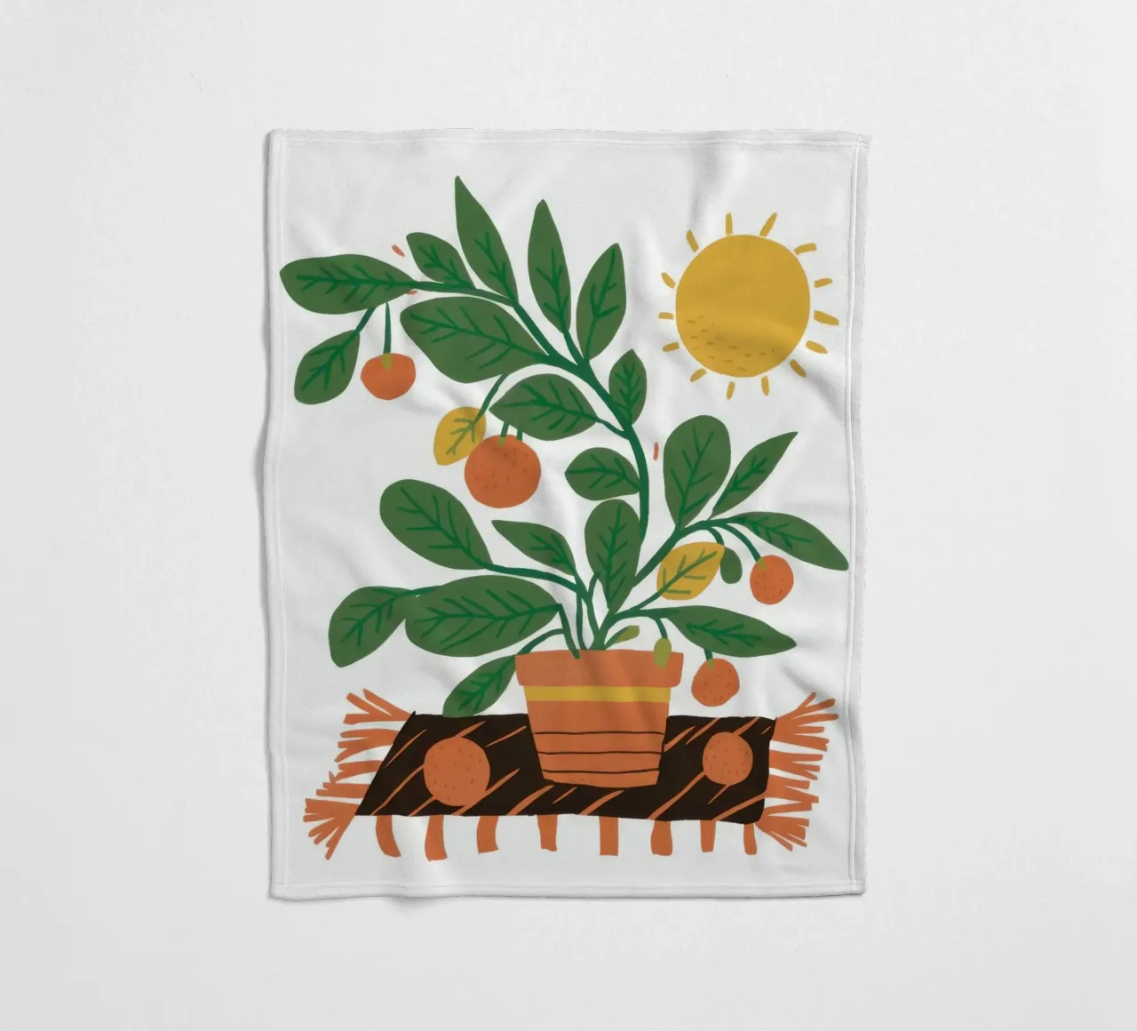 Il mio piccolo albero di arance coperta in pile da Ink Pulse
