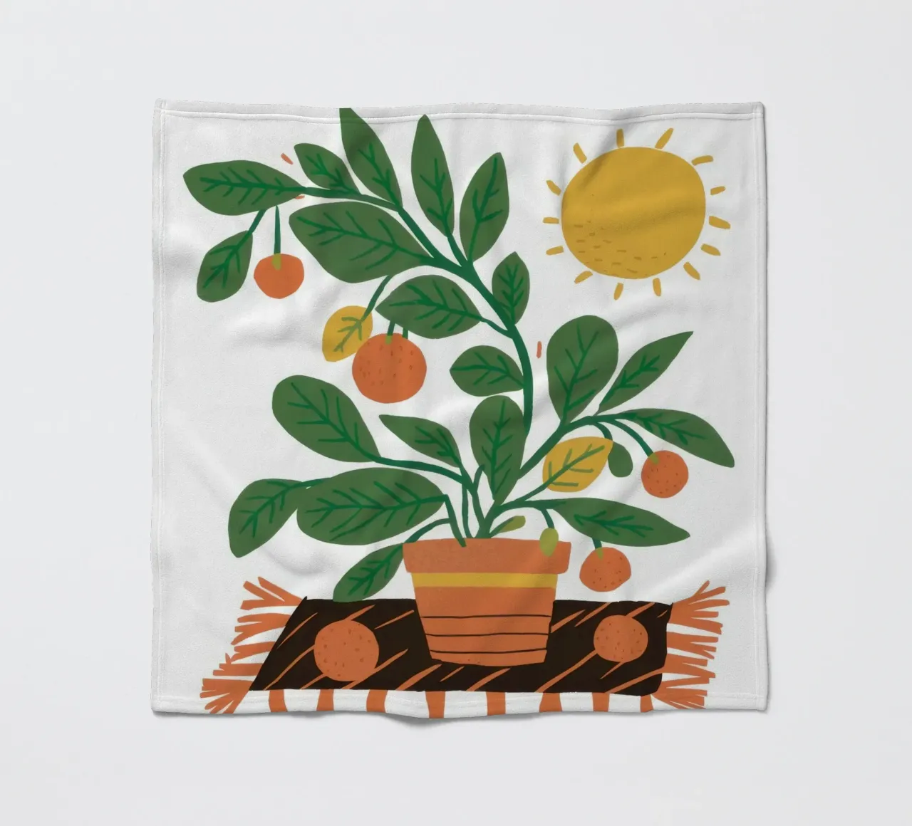 Il mio piccolo albero di arance coperta in pile da Ink Pulse