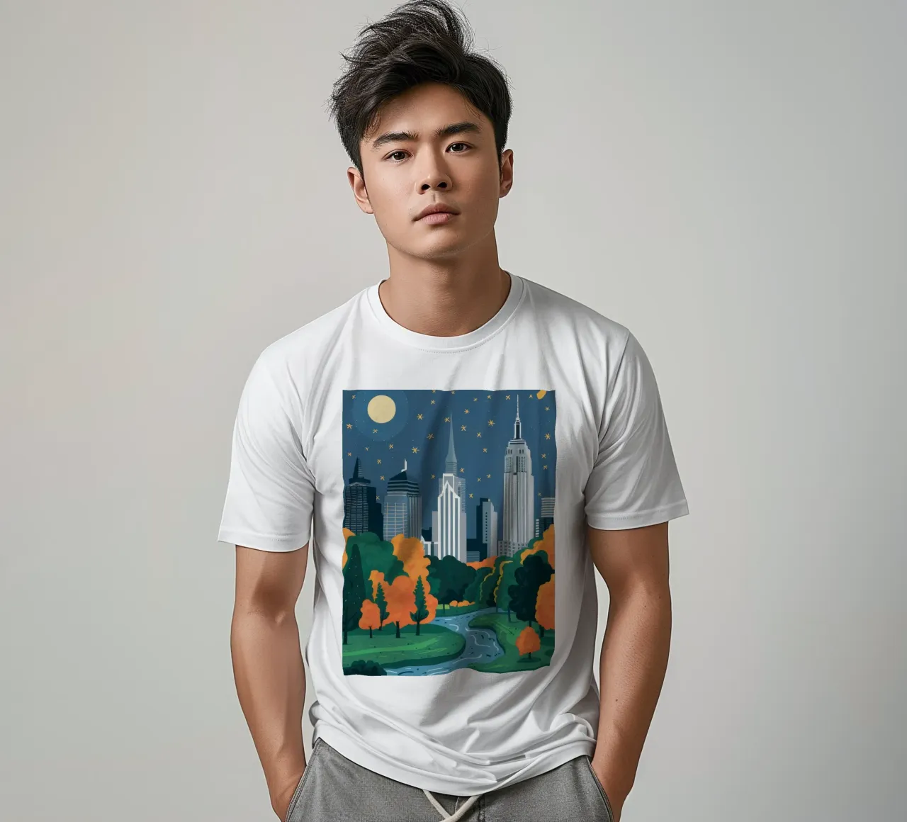 Magia notturna a Manhattan t-shirt da Flock Reverie