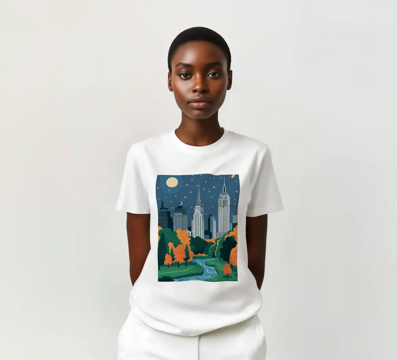 Magia notturna a Manhattan t-shirt da Flock Reverie