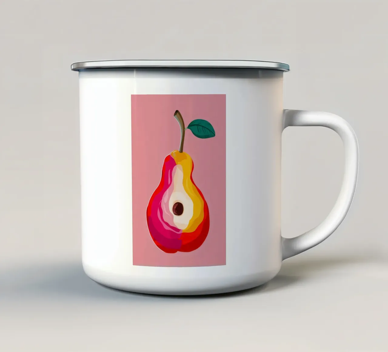 Ritratto di pera prismatica tazza in smalto da Rain Balance