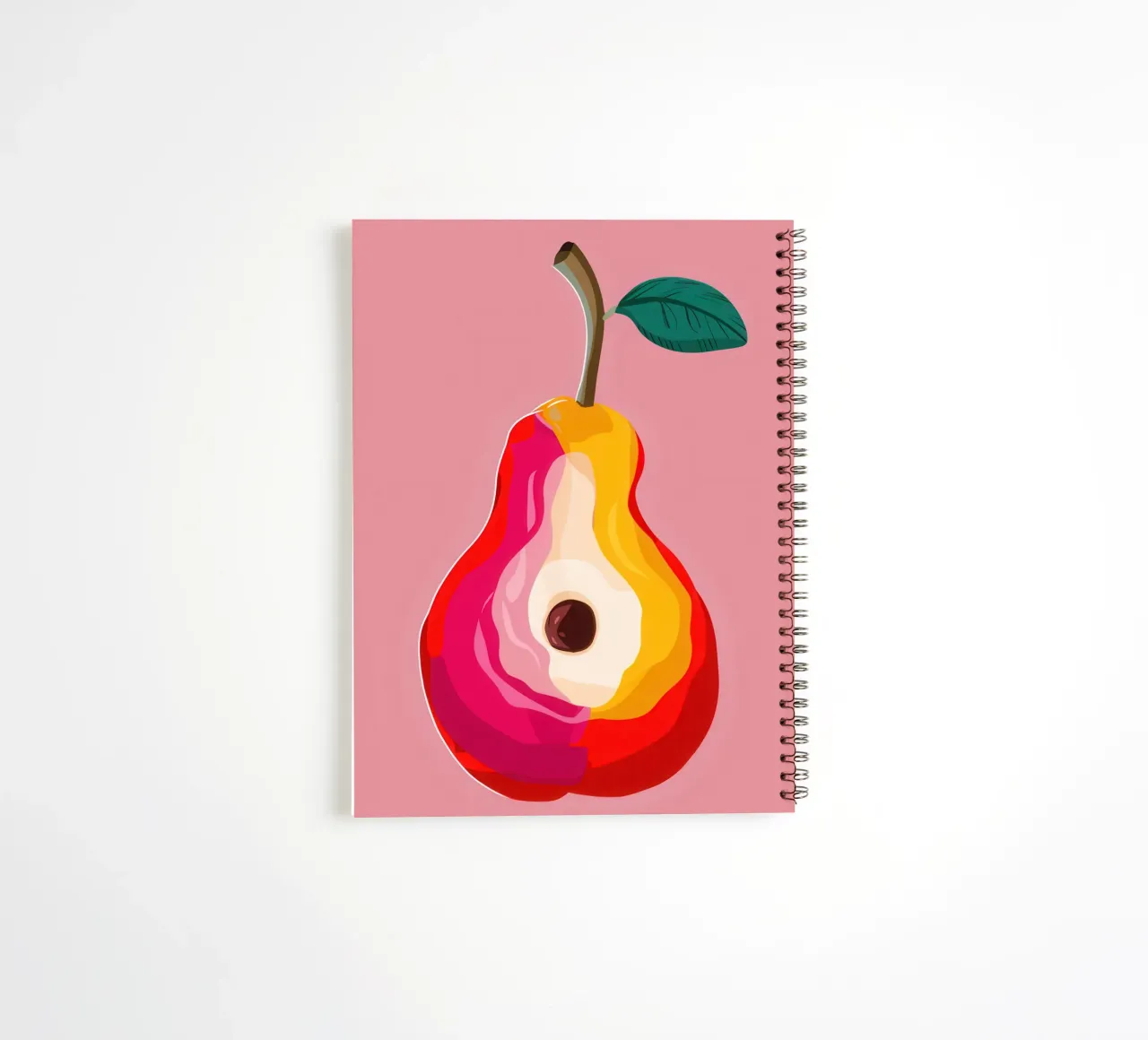 Prismatic Pear Portrait spiral notebook by Rain Balance