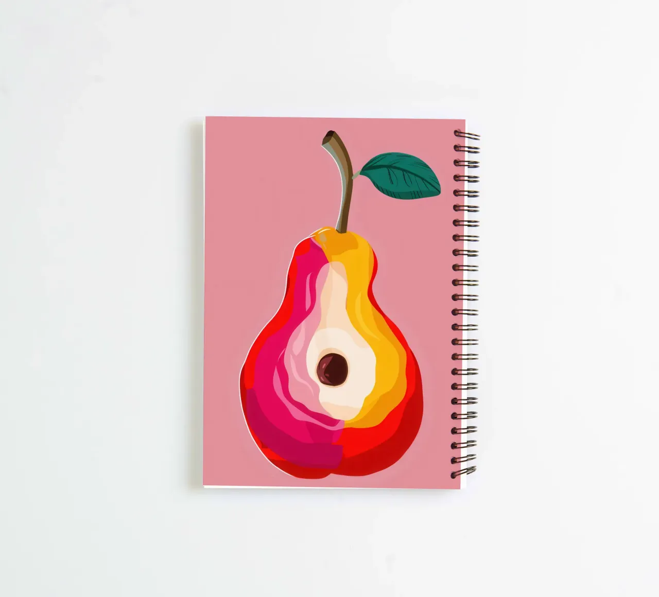 Prismatic Pear Portrait spiral notebook by Rain Balance