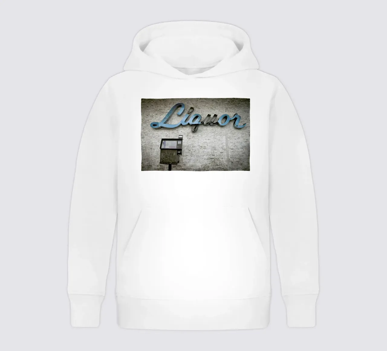 Liquor Sign kids hoodie by Marc Gruninger