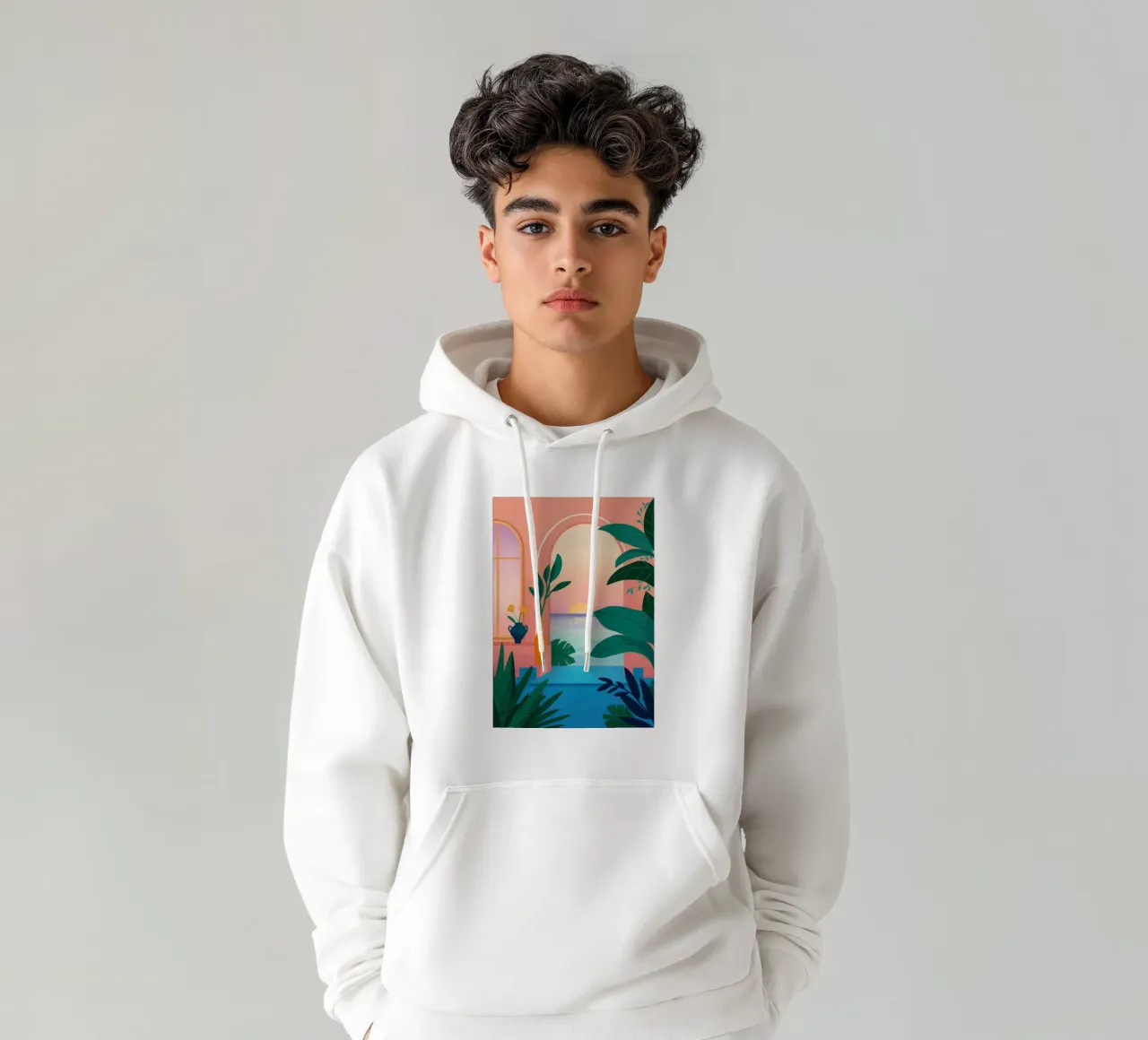Archway to Sunset Palm sudadera con capucha de Dream Gesso