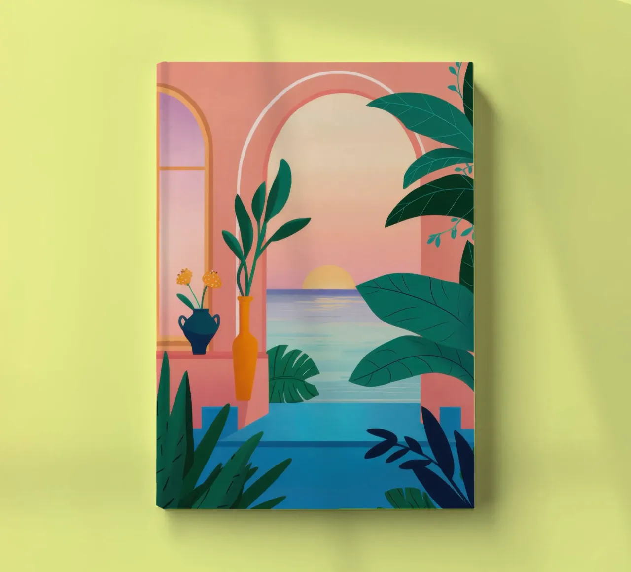 Archway to Sunset Palm notebook by Dream Gesso