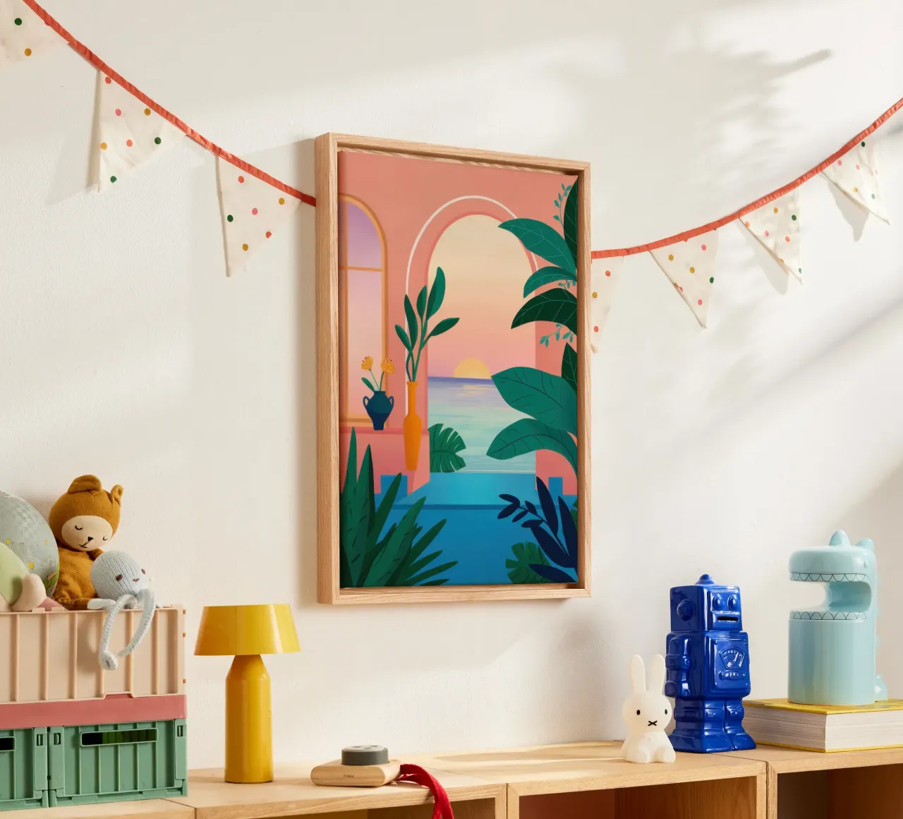 Archway to Sunset Palm (en anglais) toile de Dream Gesso