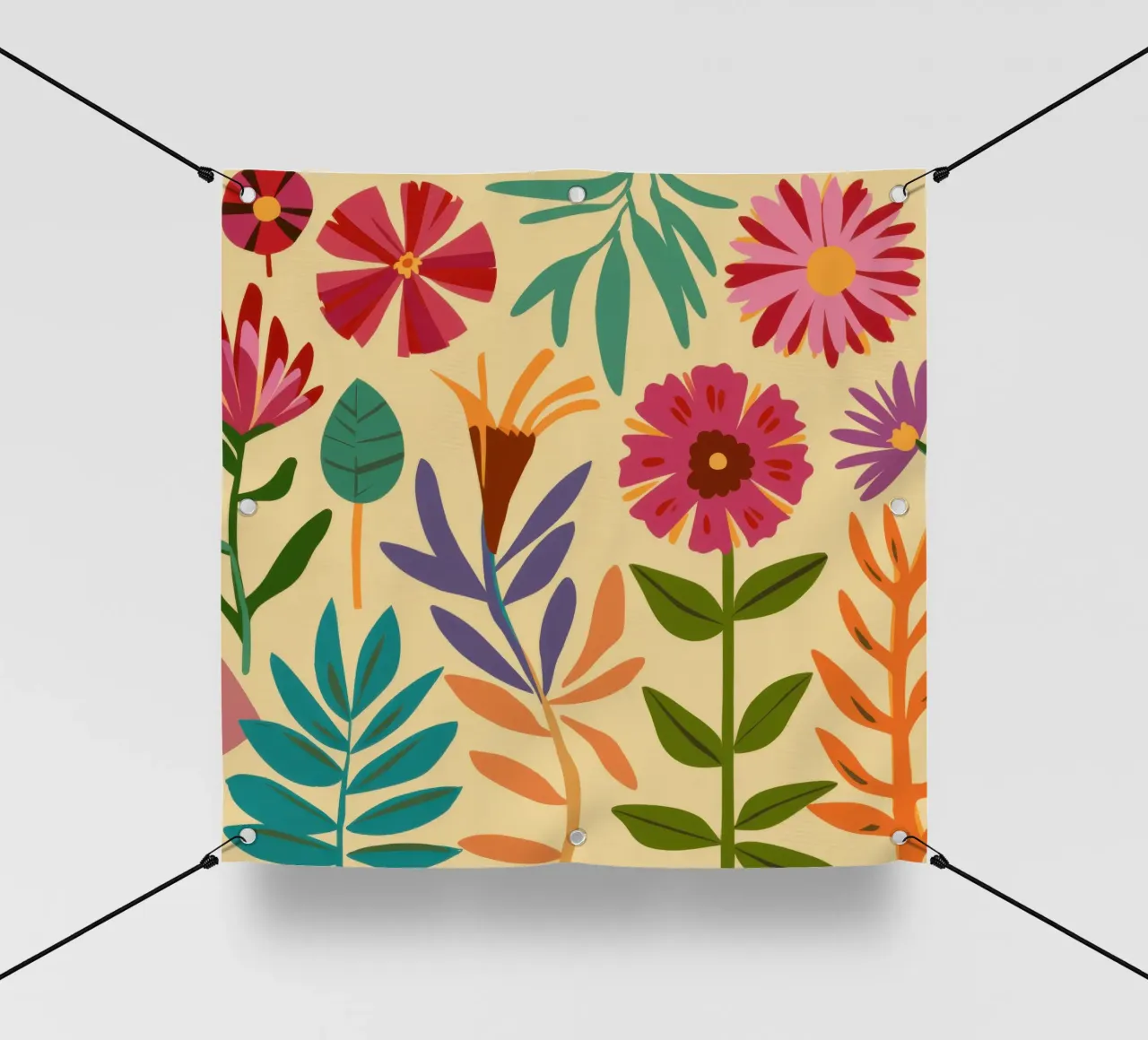 Intreccio di fiori selvatici telo in pvc da Reds Jays