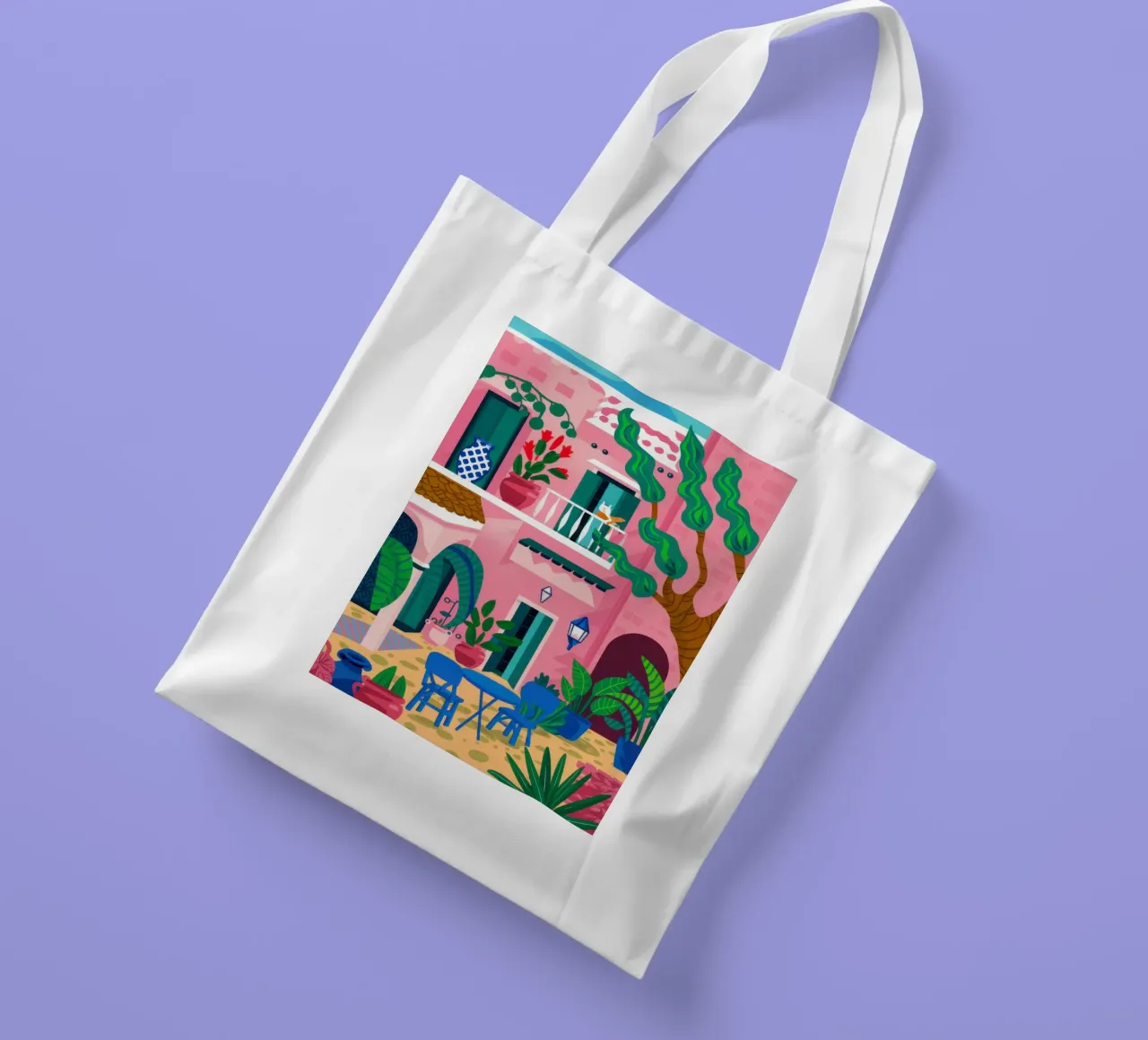 Il Caffè Fucsia borsa in juta da Ink Pulse