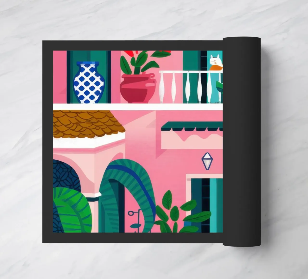 Il Caffè Fucsia zerbino da Ink Pulse