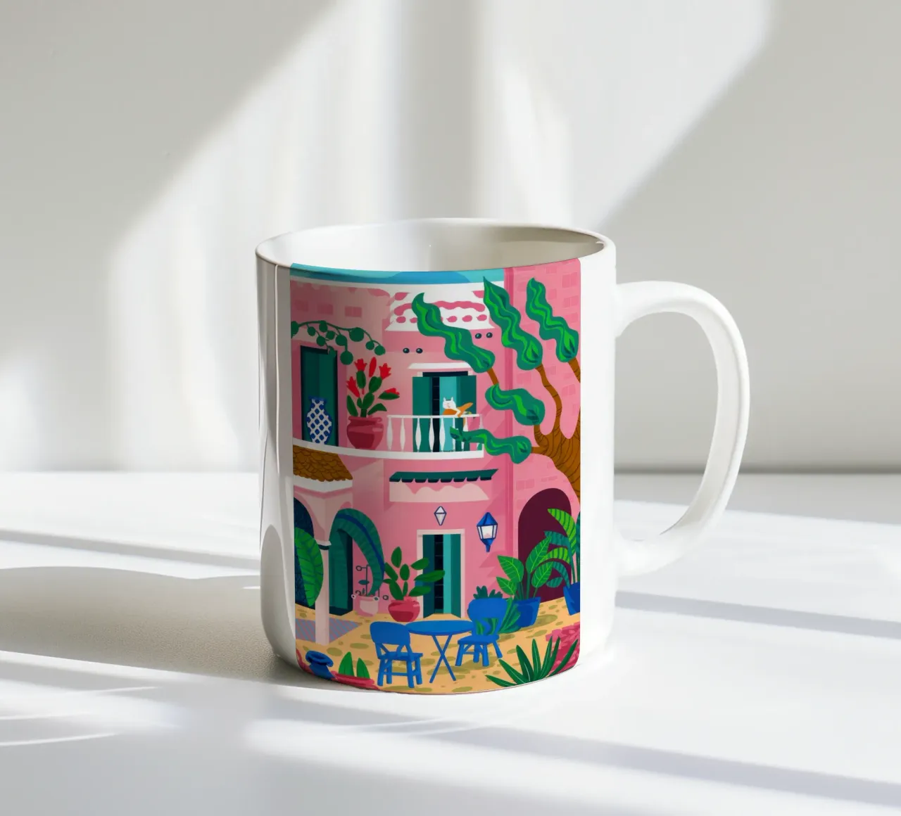 Il Caffè Fucsia tazza in ceramica da Ink Pulse