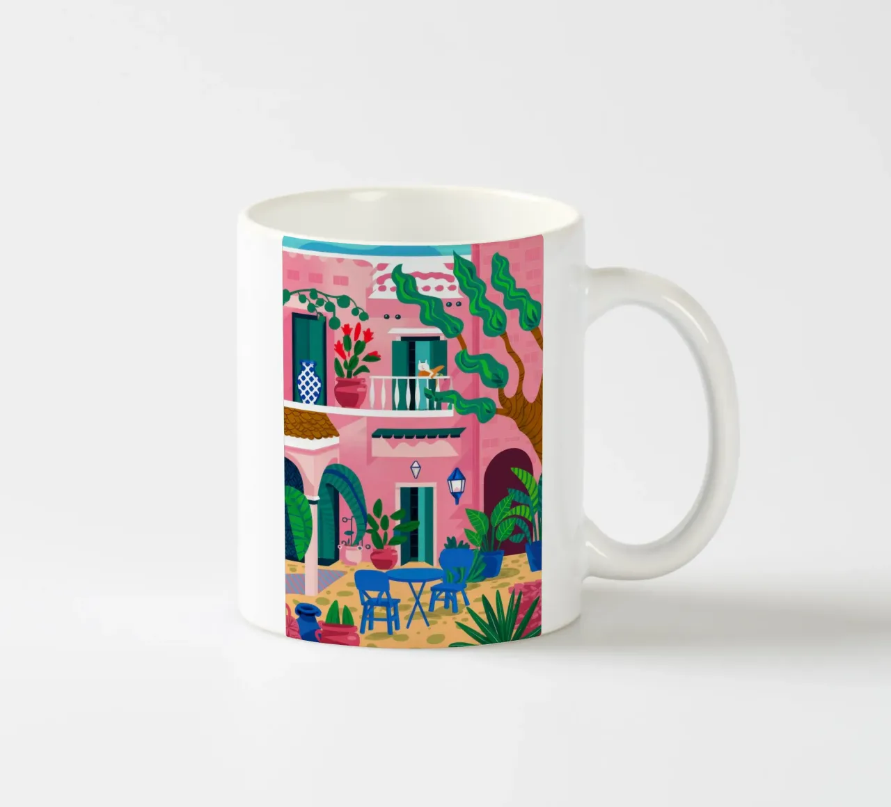 Il Caffè Fucsia tazza in ceramica da Ink Pulse