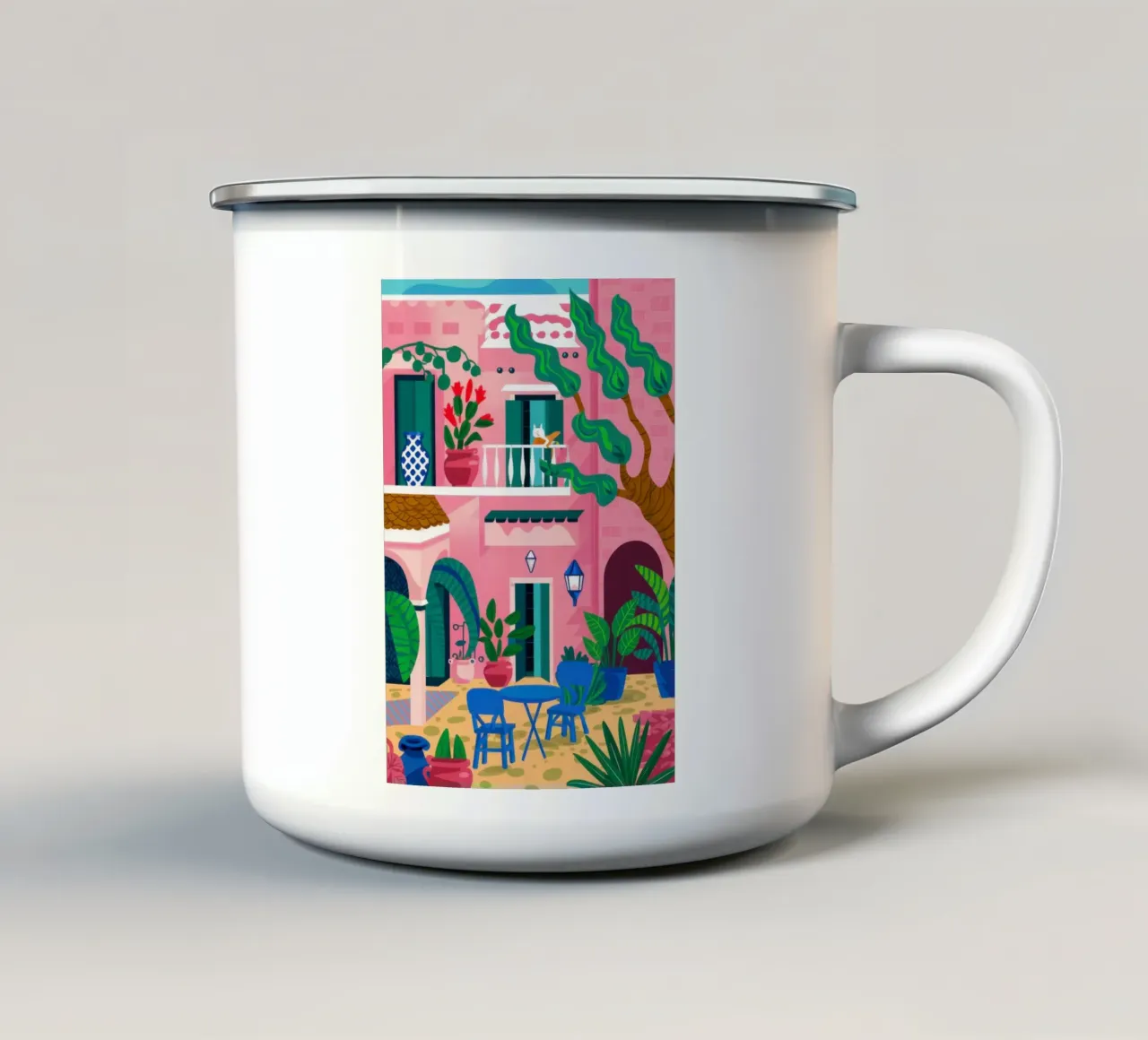 Il Caffè Fucsia tazza in smalto da Ink Pulse