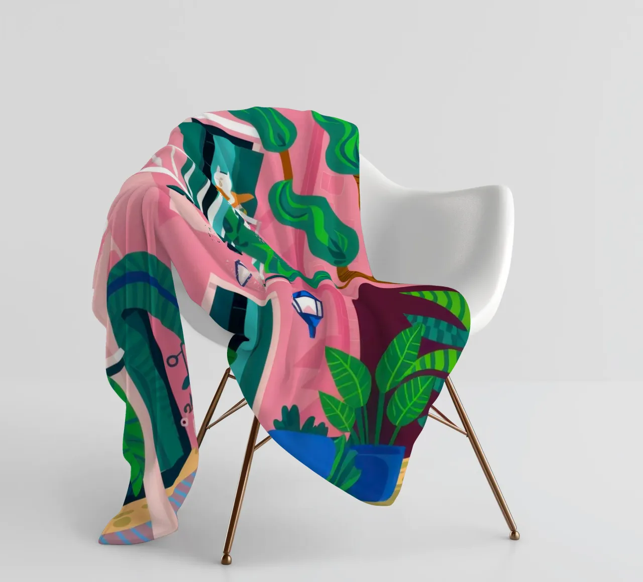 Il Caffè Fucsia coperta in pile da Ink Pulse