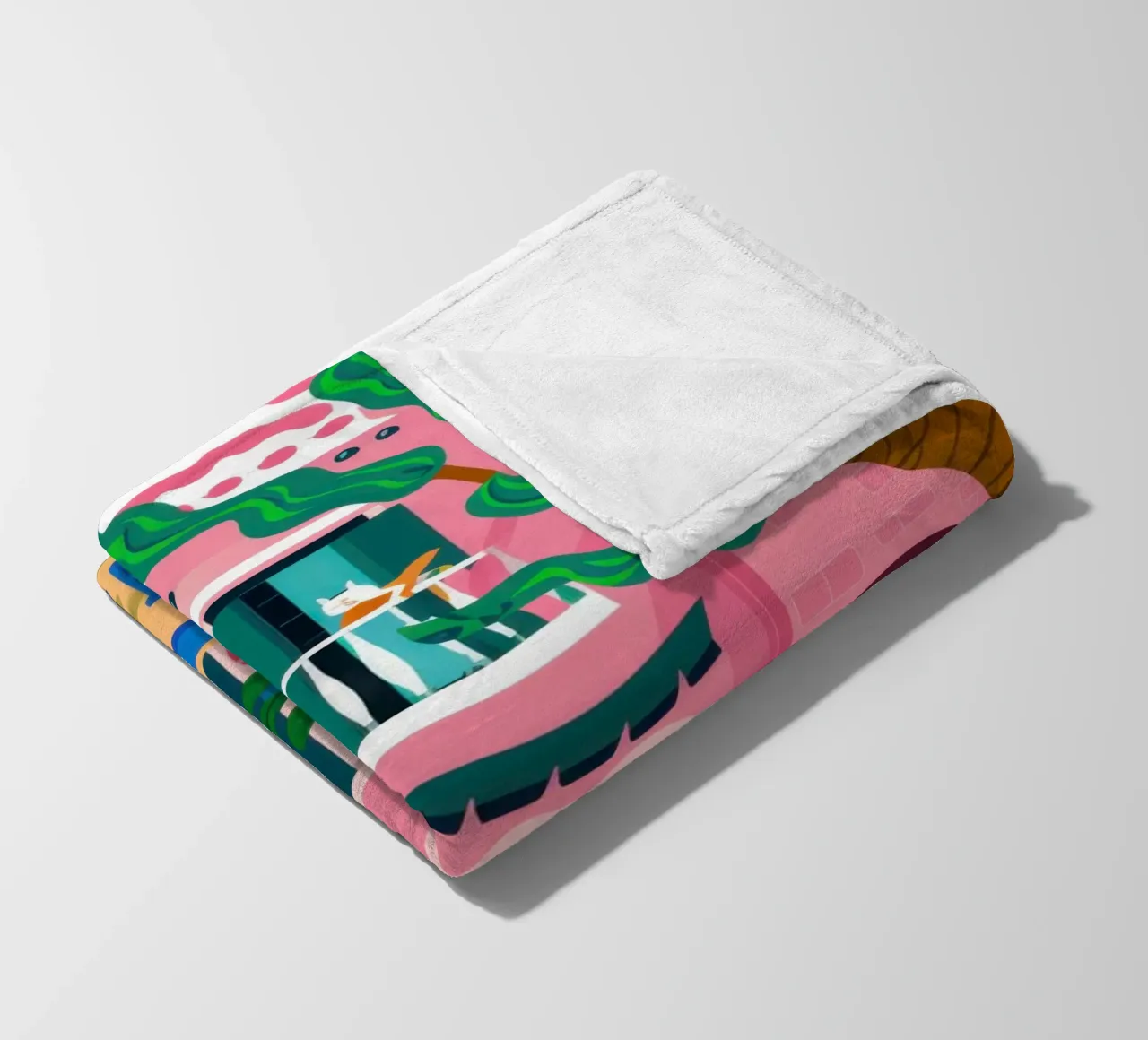 Il Caffè Fucsia coperta in pile da Ink Pulse