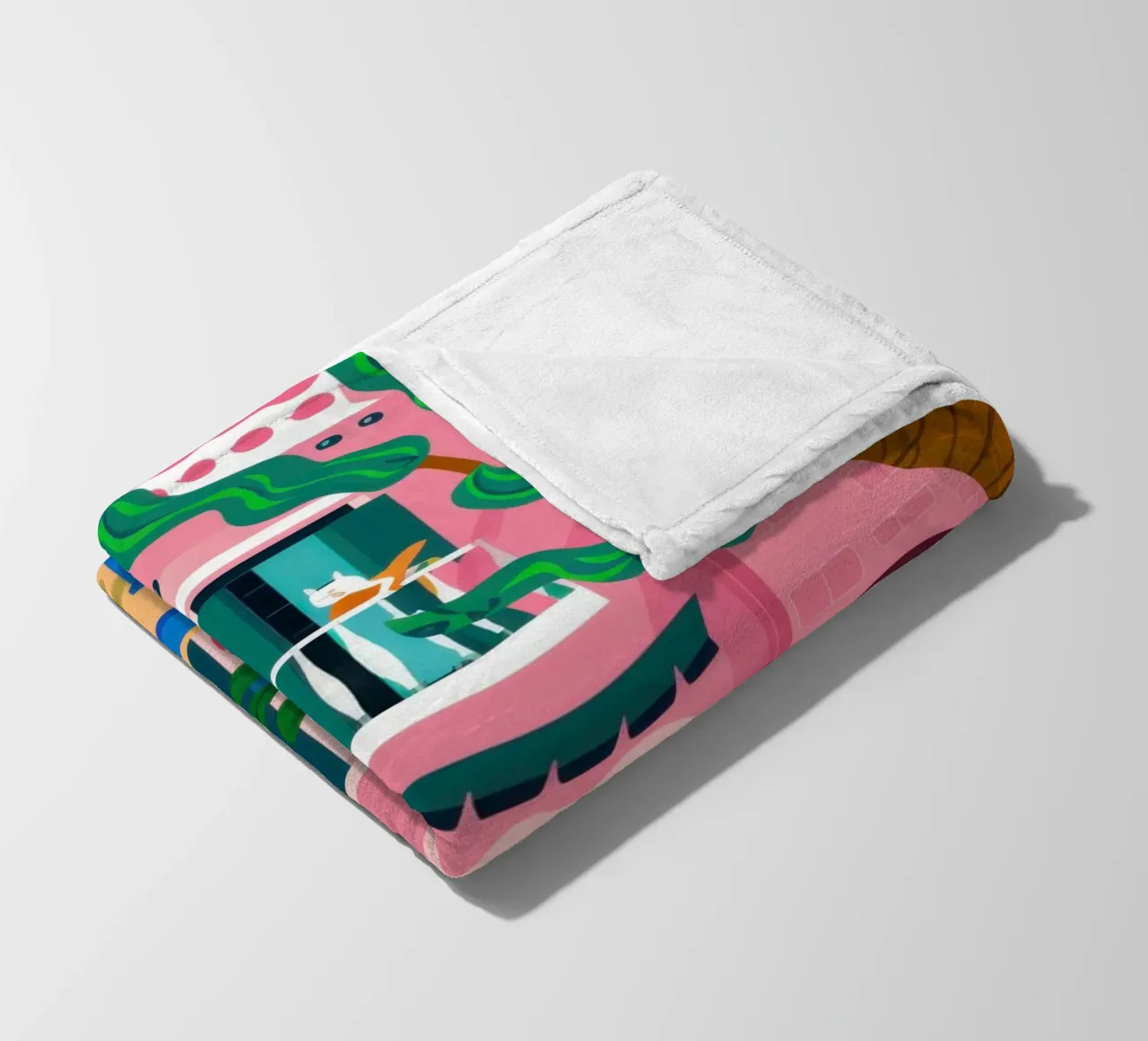 Il Caffè Fucsia coperta in pile da Ink Pulse
