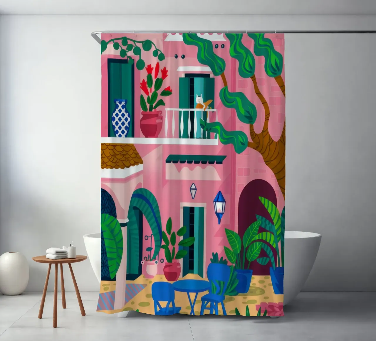 Il Caffè Fucsia tenda da doccia da Ink Pulse