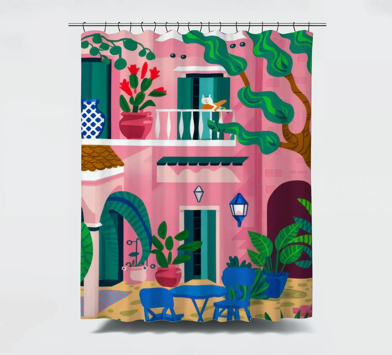 Il Caffè Fucsia tenda da doccia da Ink Pulse