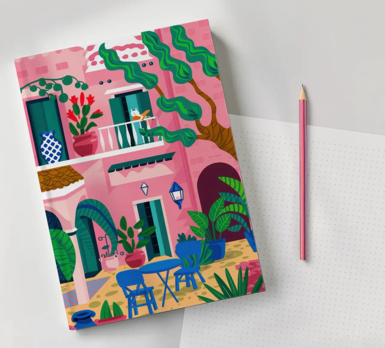The Fuchsia Cafe notebook by Ink Pulse