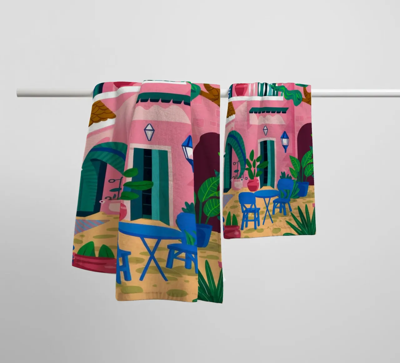Il Caffè Fucsia asciugamano da bagno da Ink Pulse