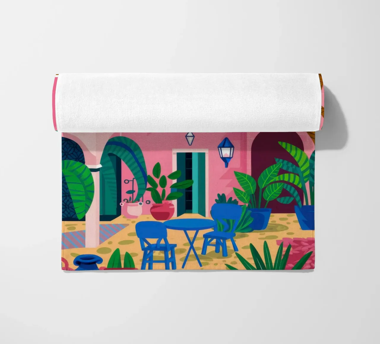 Il Caffè Fucsia telo mare da Ink Pulse