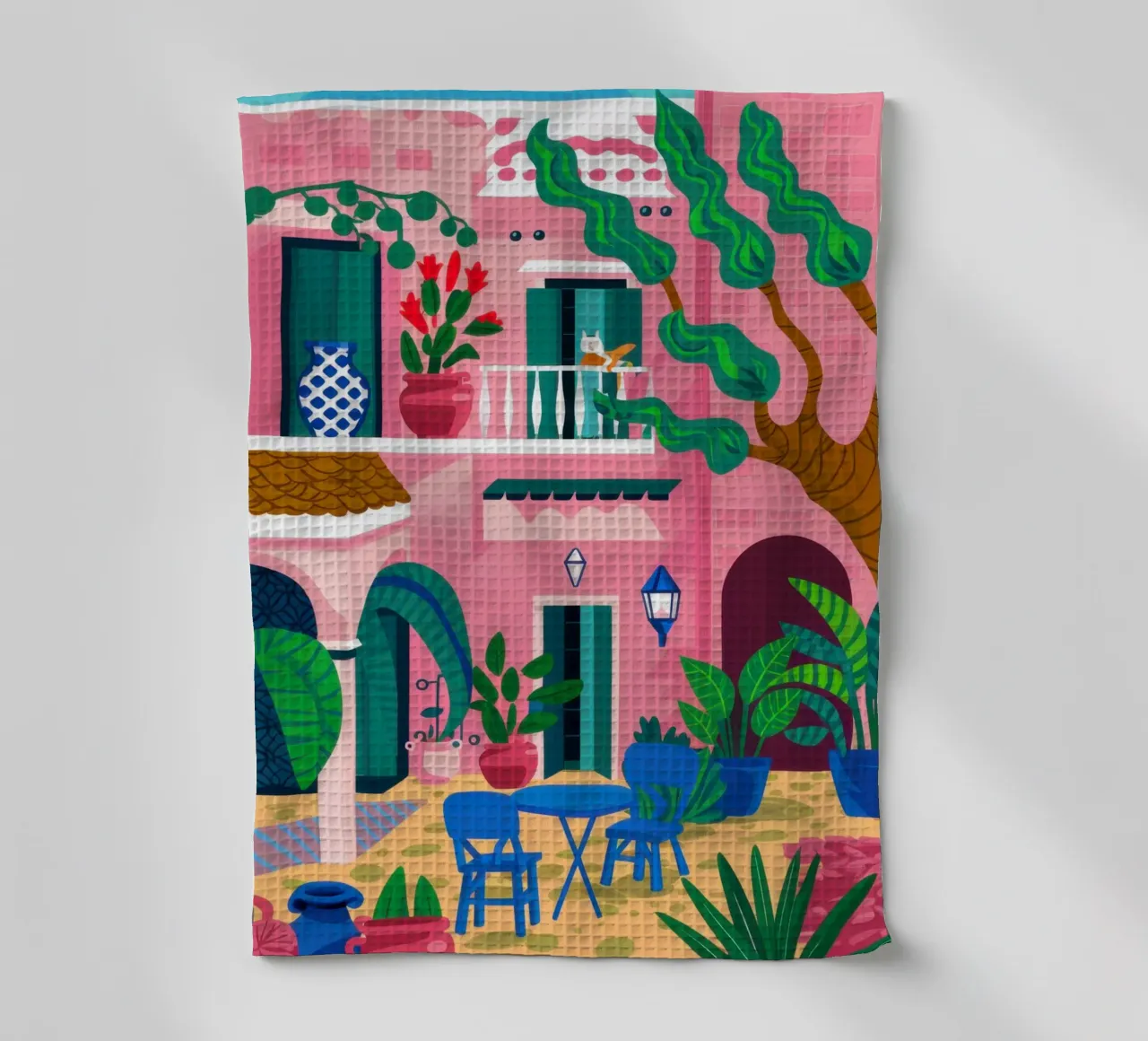 Il Caffè Fucsia canovaccio da cucina da Ink Pulse