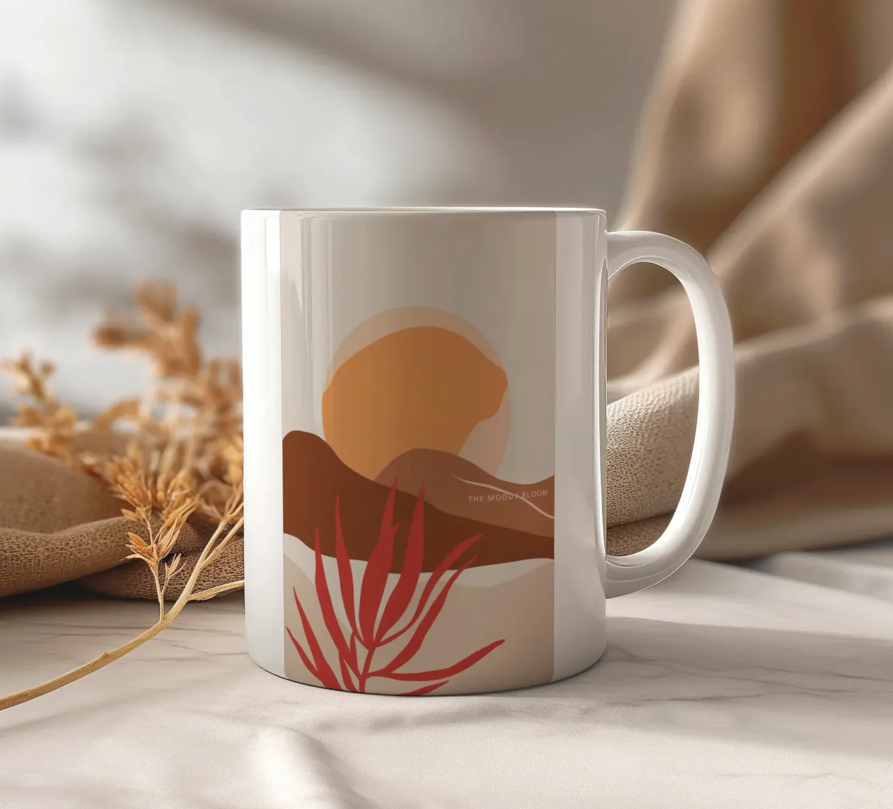 Abbraccio del sole del deserto tazza in ceramica da Ink Pulse