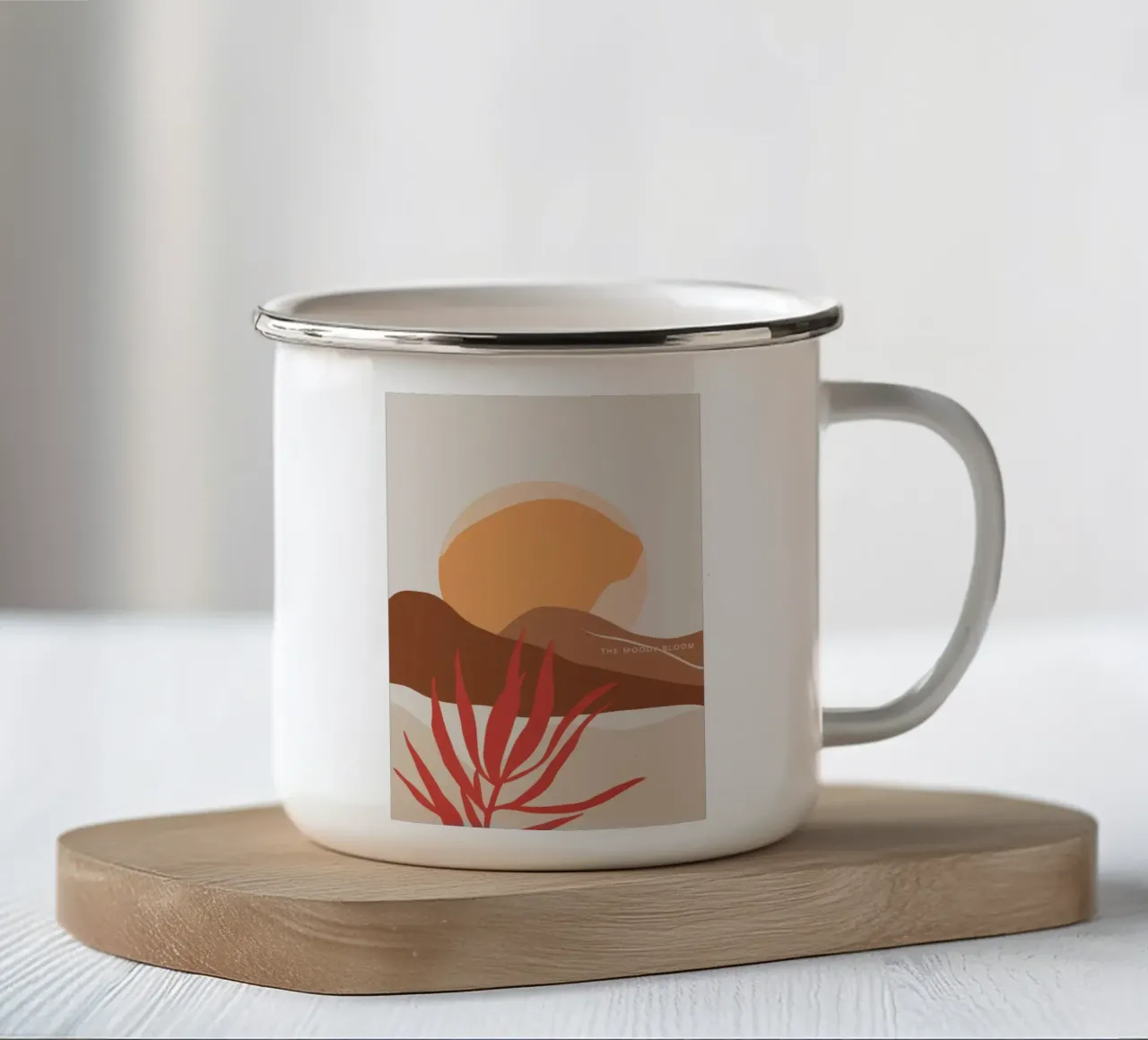 Abbraccio del sole del deserto tazza in smalto da Ink Pulse