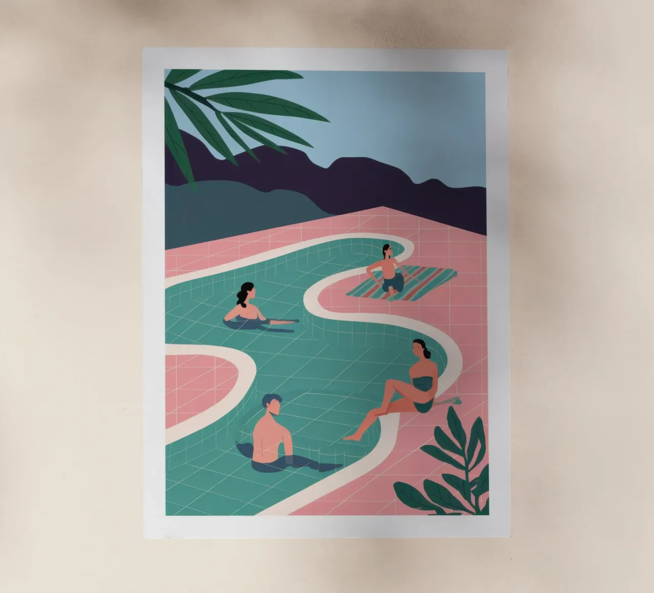 Azure Poolside Leisure pellicola backlit da Dream Gesso
