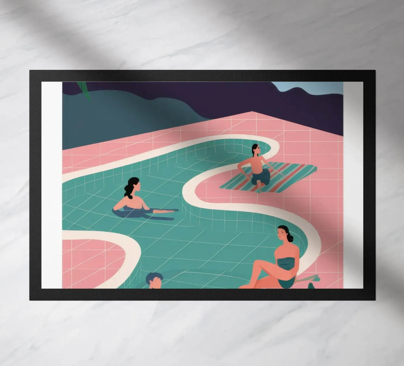 Azure Poolside Leisure Fußmatte von Dream Gesso