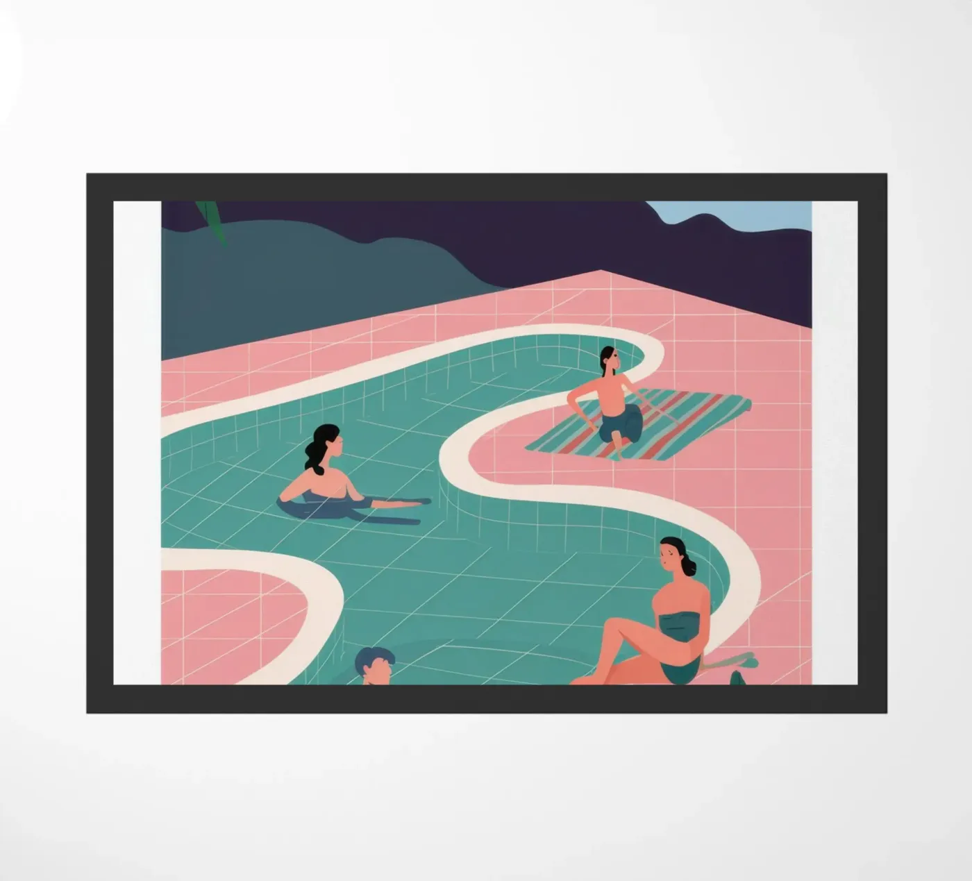 Azure Poolside Leisure Fußmatte von Dream Gesso