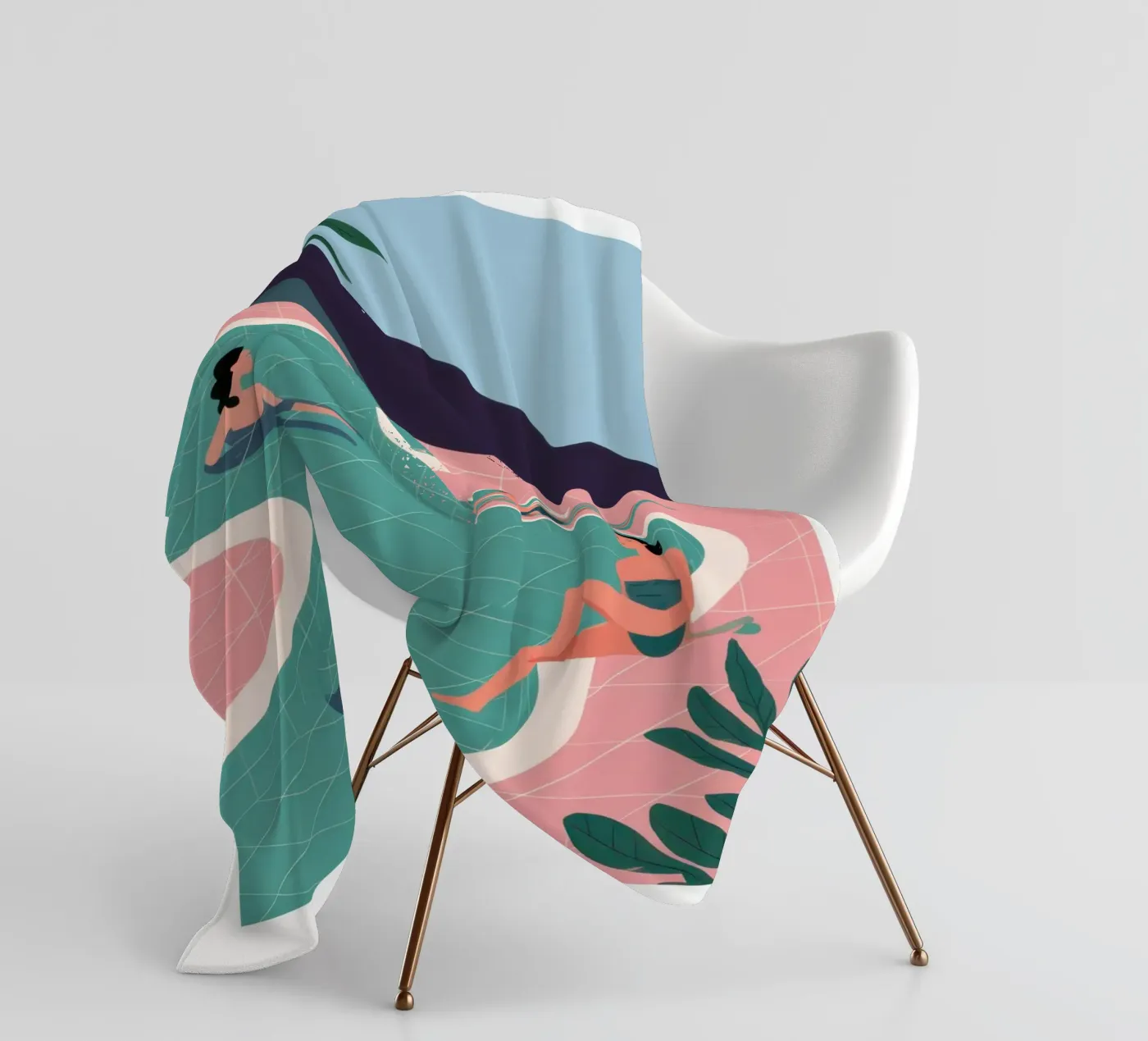 Azure Poolside Freizeit Fleecedecke von Dream Gesso