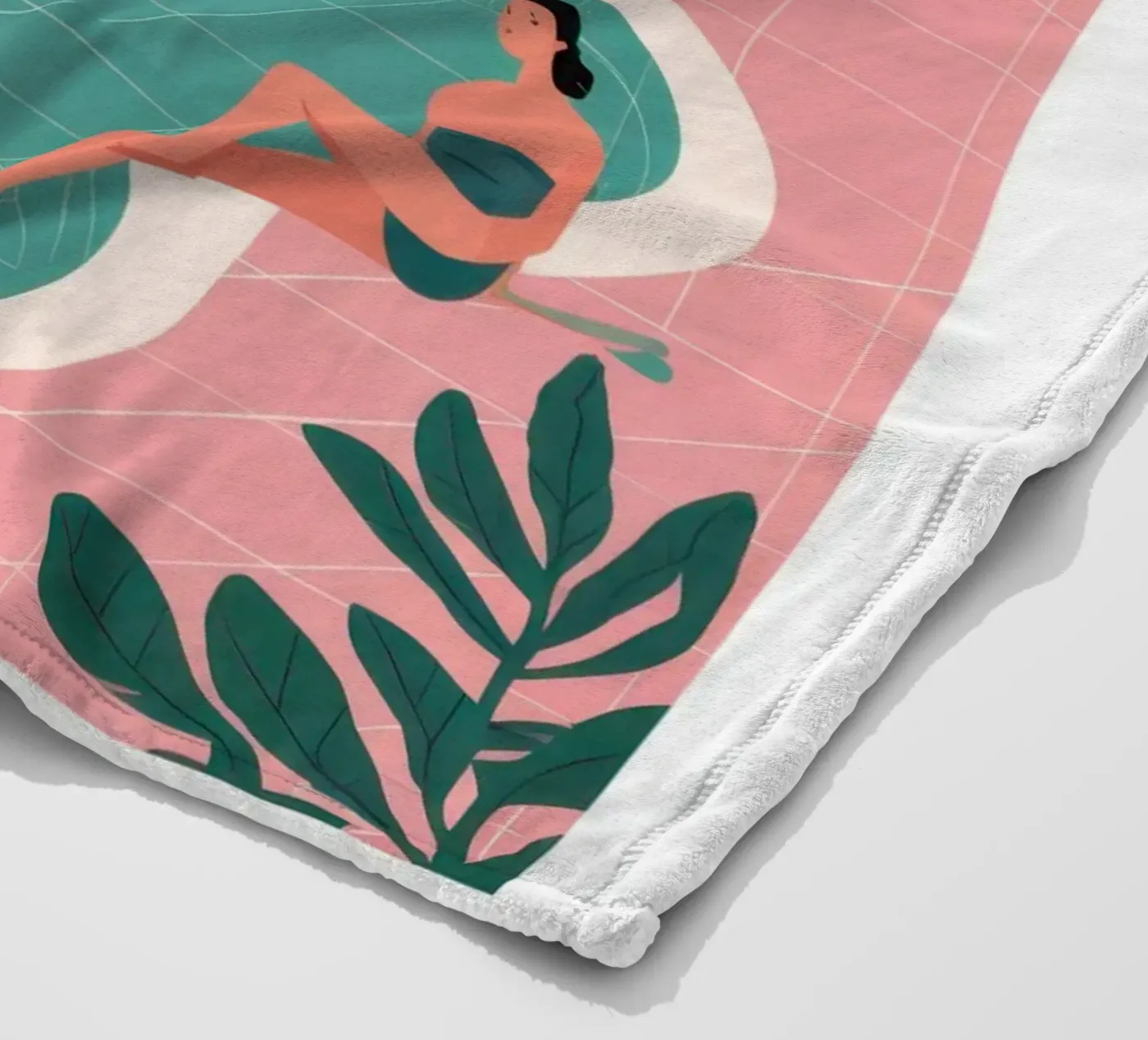 Azure Poolside Freizeit Fleecedecke von Dream Gesso