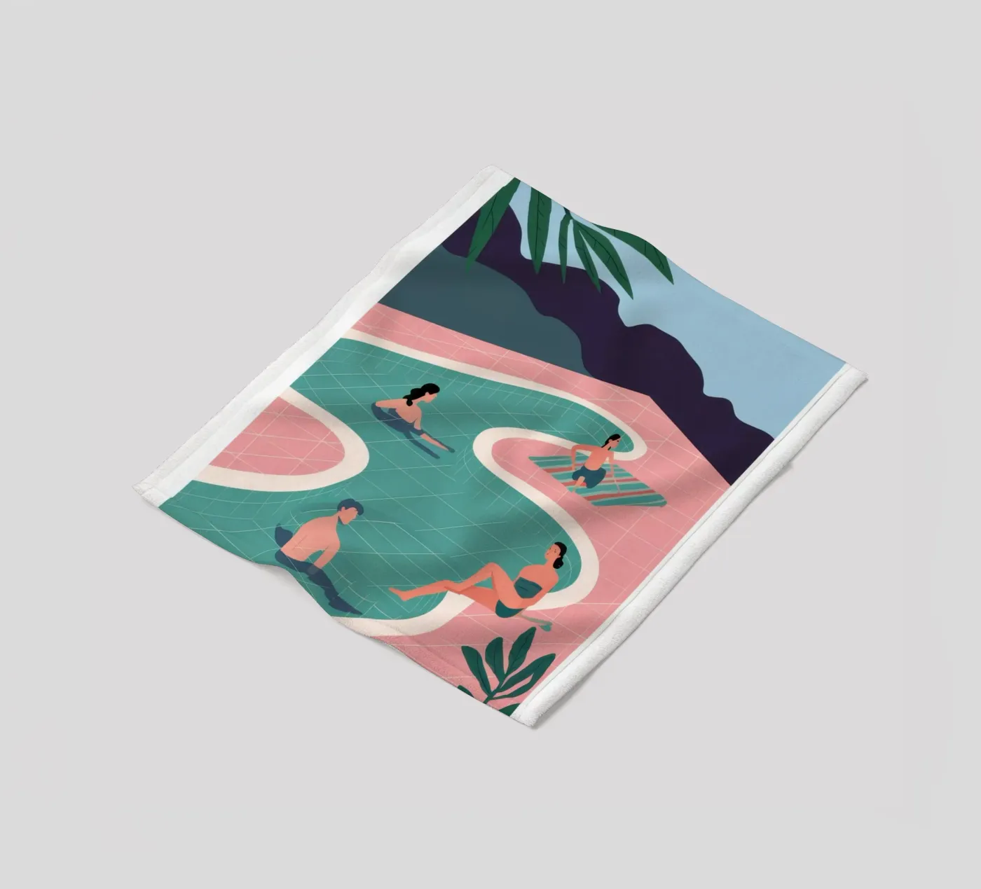 Azure Poolside Freizeit Fleecedecke von Dream Gesso