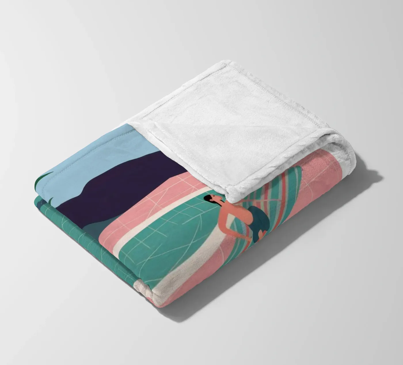 Azure Poolside Freizeit Fleecedecke von Dream Gesso
