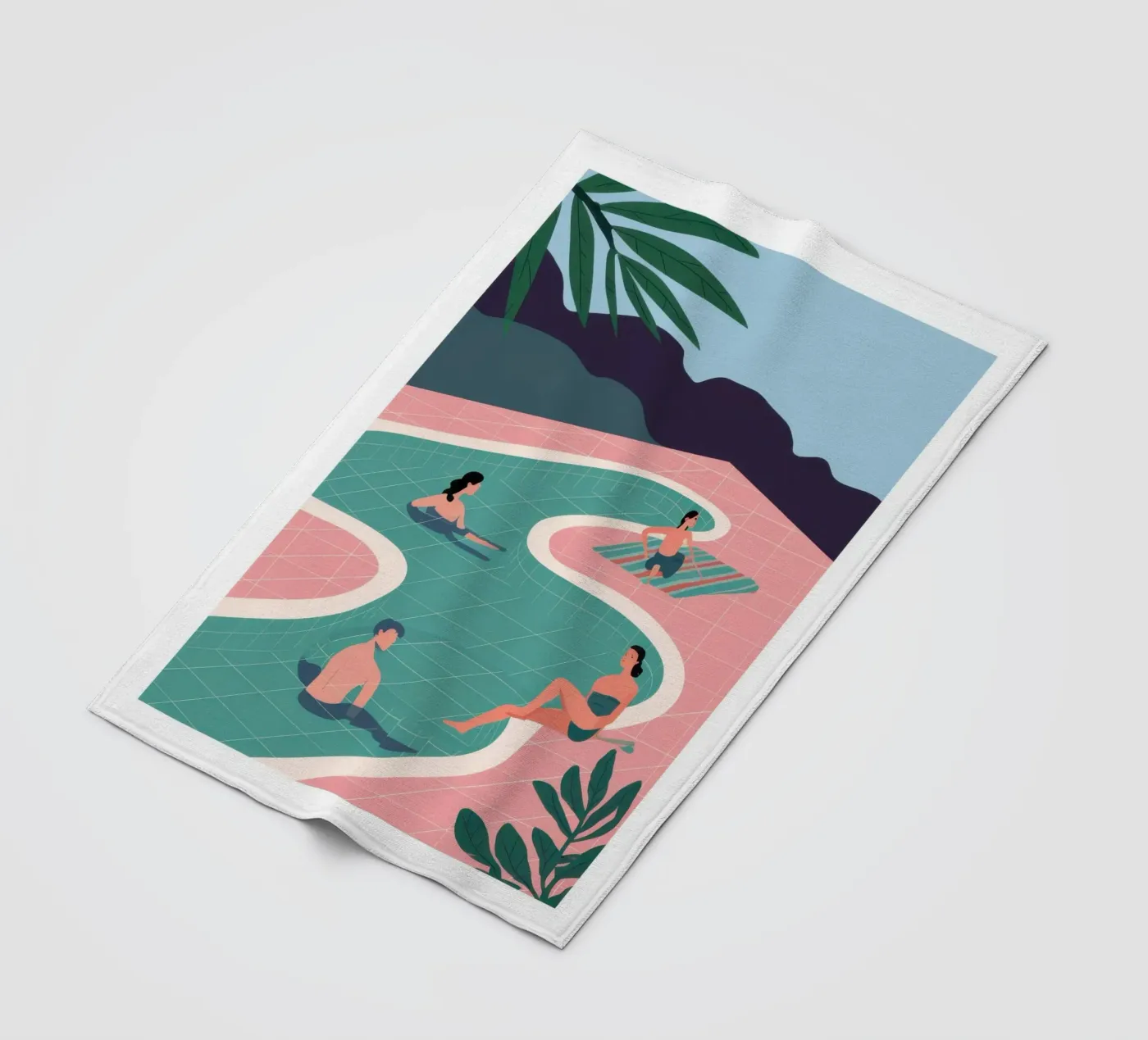 Azure Poolside Freizeit Fleecedecke von Dream Gesso