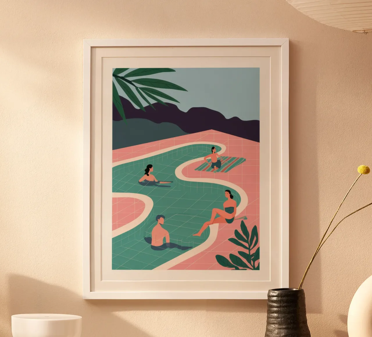 Azure Poolside Leisure carta hahnemühle da Dream Gesso