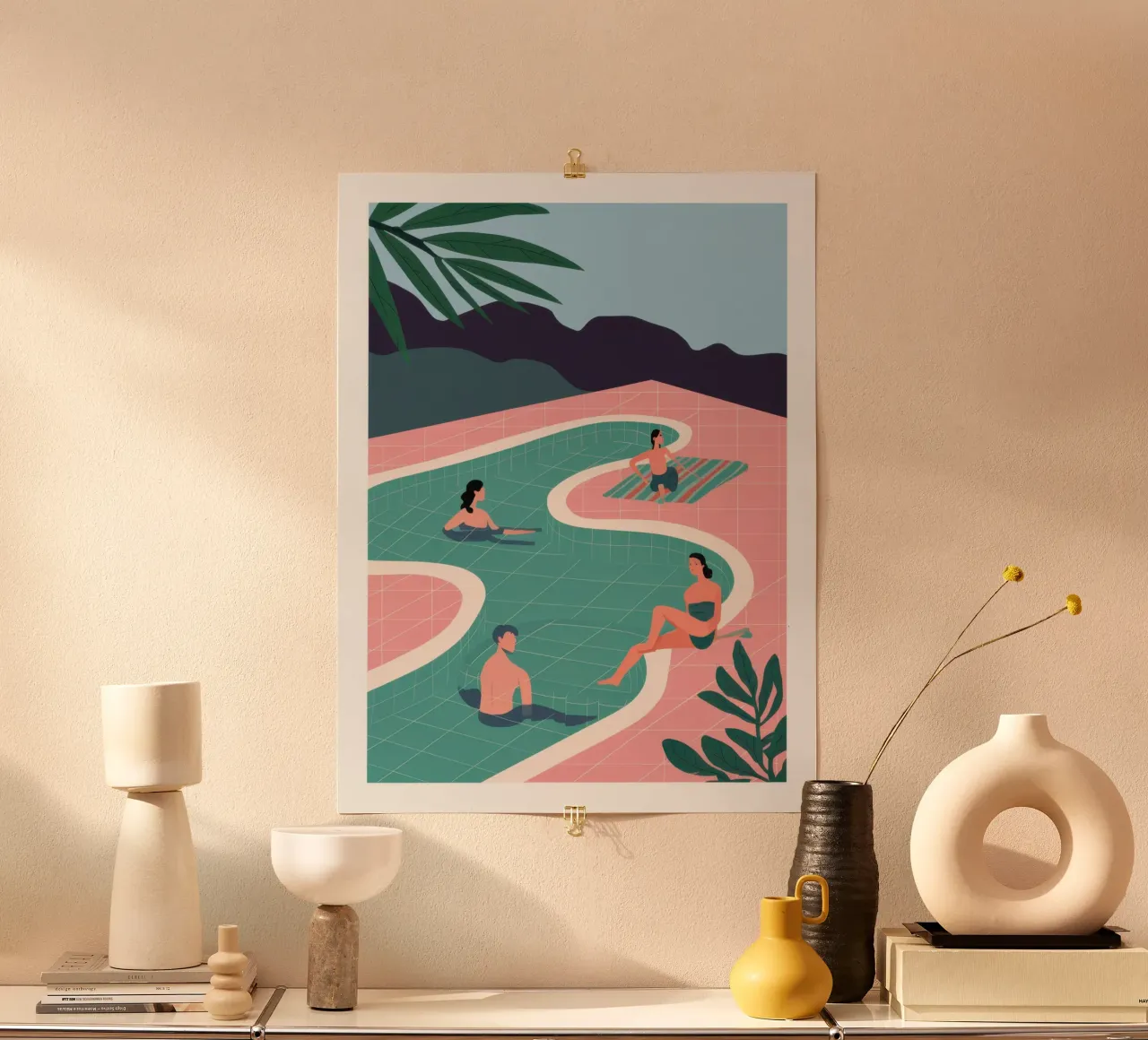 Azure Poolside Leisure carta hahnemühle da Dream Gesso