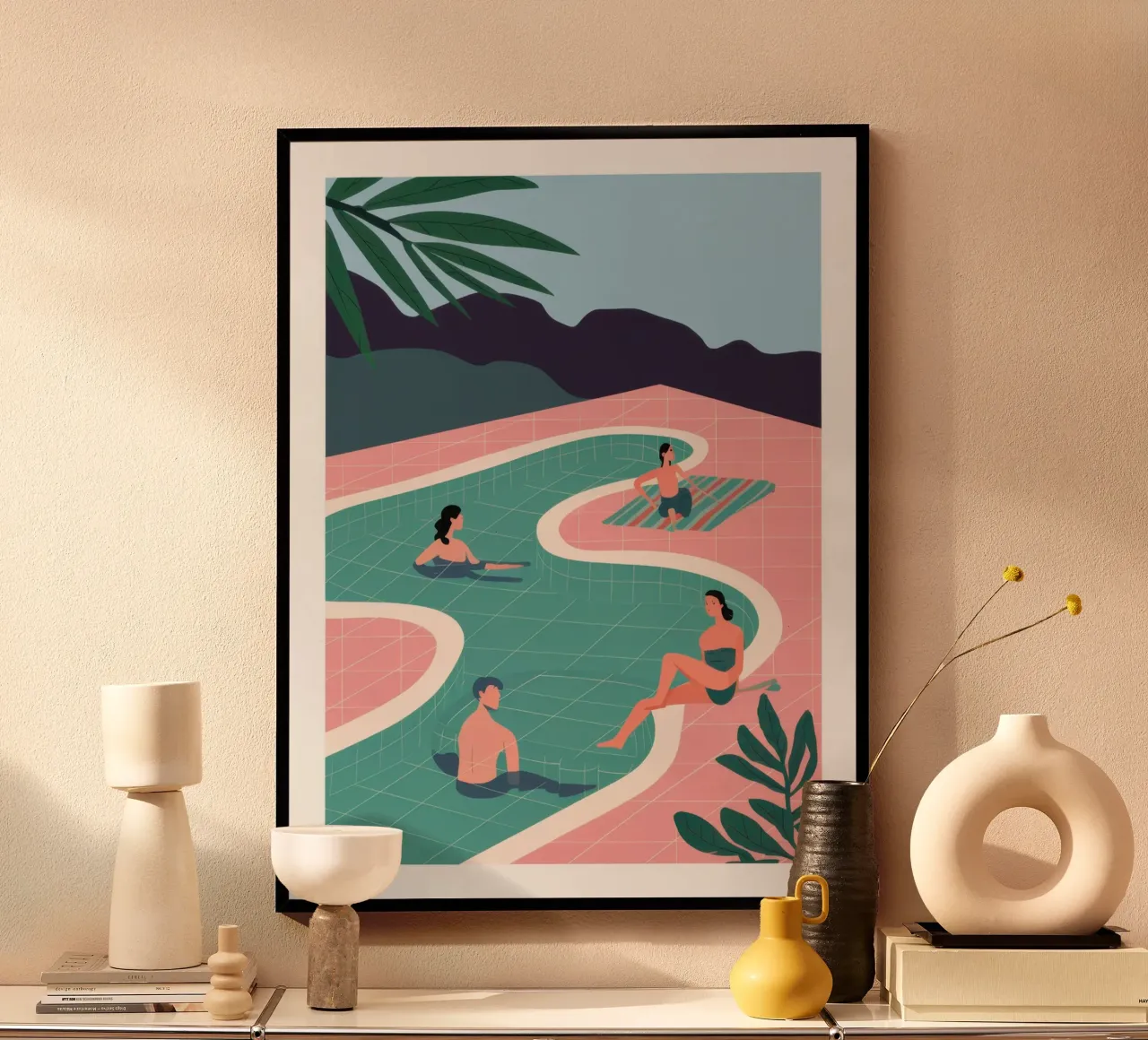 Azure Poolside Leisure carta hahnemühle da Dream Gesso