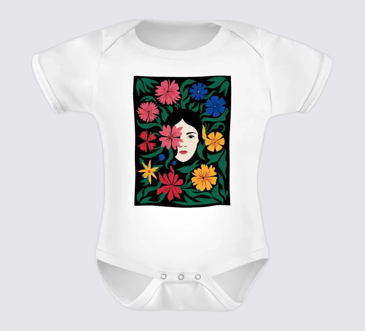 Cornice floreale Visage body neonato maniche corte da Reds Jays