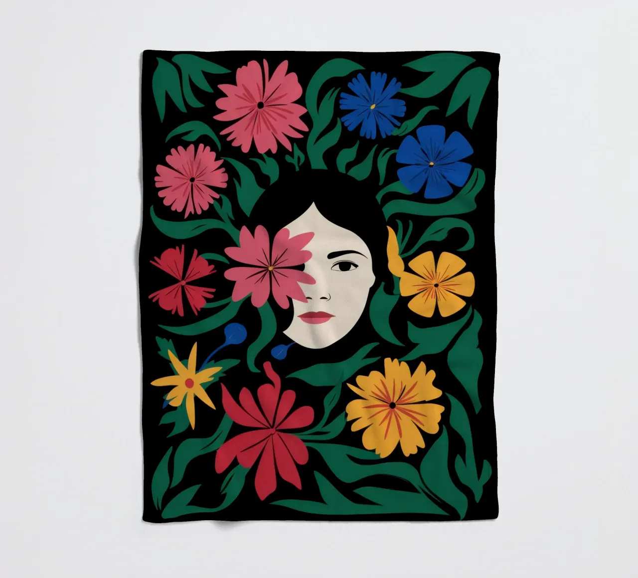 Cornice floreale Visage coperta in pile da Reds Jays
