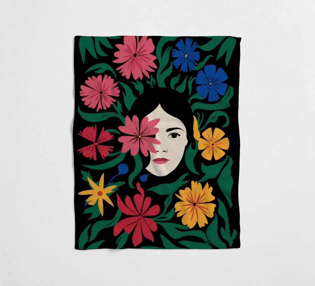 Cornice floreale Visage coperta in pile da Reds Jays