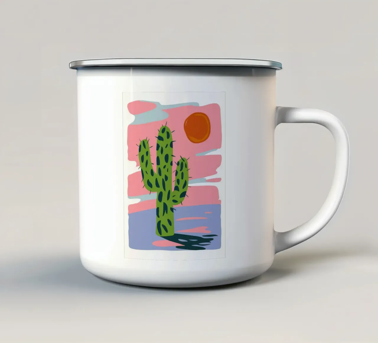 Cactus costiero Sol tazza in smalto da Rain Balance