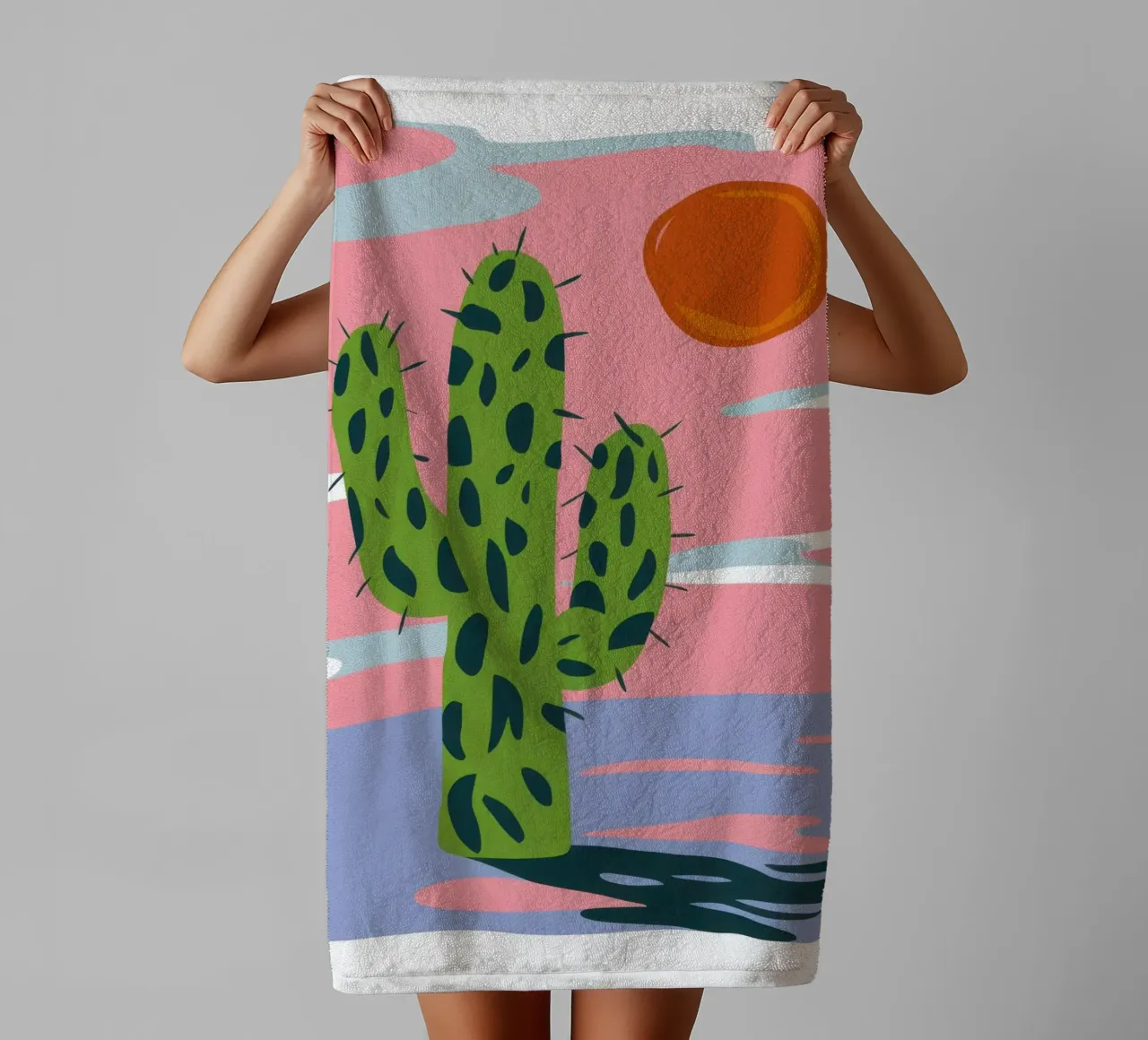 Coastal Cactus Sol towel by Rain Balance