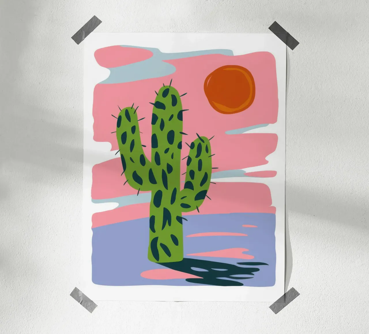 Coastal Cactus Sol poster by Rain Balance