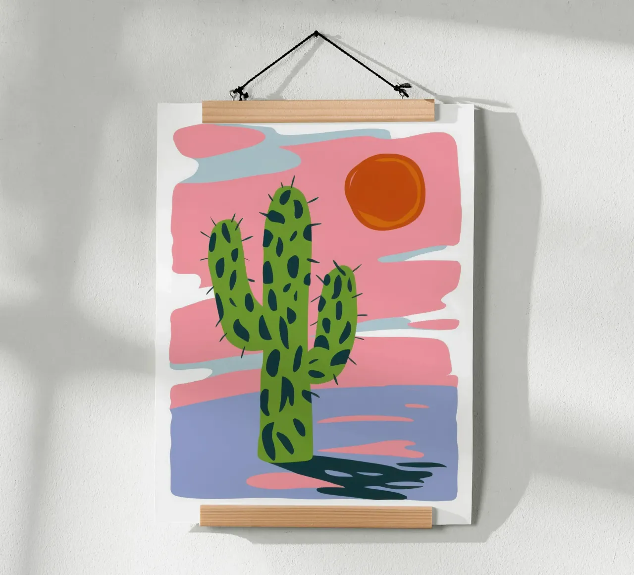 Coastal Cactus Sol poster by Rain Balance